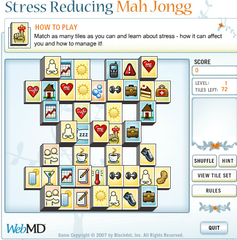 Stress Reducing Mah Jong Picture