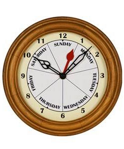 DayClocks Contemporary Oak Wall Clock Picture