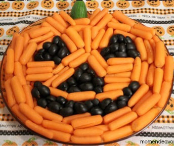Jack 'o' Lantern Vegetable Tray Picture