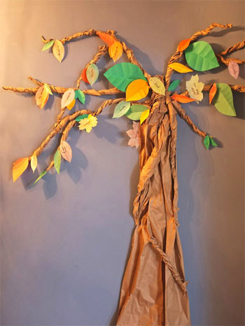 DIY Paper Thanksful Tree Picture