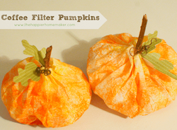 Coffee Filter Pumpkins Picture