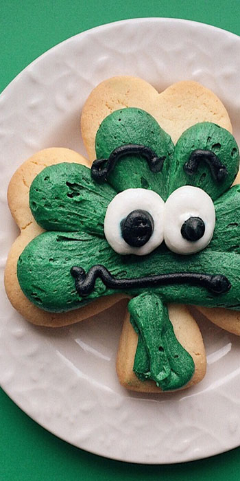 St. Patrick's Day Shamrock Clover Cookie Picture