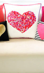 A Kailo Chic Life No Sew Confetti Heart Pillow Picture