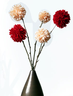 Valentines Pompom Yarn Bouquet Picture