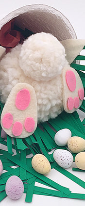 Do It Yourself Easter Bunny Pompom Picture