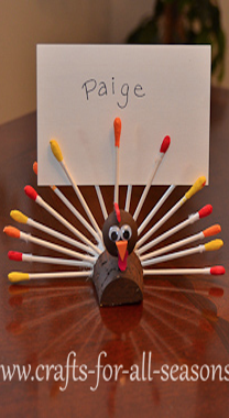 Q-tip Placecard Turkey Picture